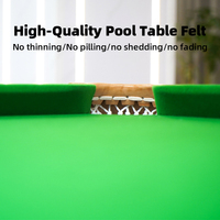 Tissu de billard vert en laine et coton 7/8/9 pieds, tissu de table de billard lisse, tissu de snooker, tissu de vitesse en gros pour salle de jeux de club