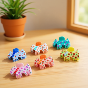 Pinces à cheveux en forme de griffes de chiot West Highland White Terrier de 7 cm, 2 par couleur, boîte de 600 pièces - Product Image 2