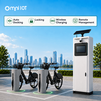 Solution de gestion de station de vélos électriques partagés pour la mobilité urbaine intelligente, destinée aux projets municipaux et publics, avec dispositif IoT pour vélos électriques.
