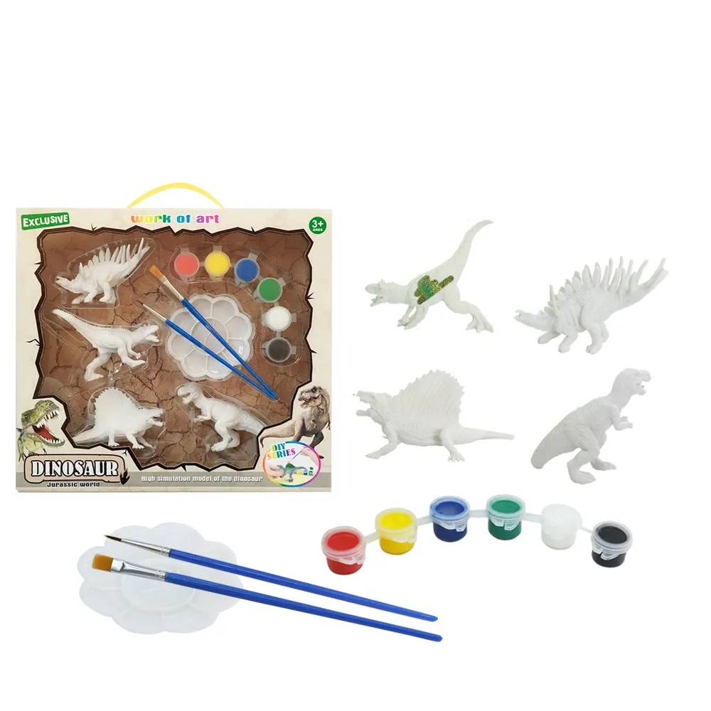 2020安全屋内遊びギフトインテリジェント描画白3D恐竜モデル子供DIY教育玩具