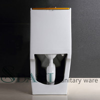 Sanitaires chinois, les 10 meilleures marques, cuvette de toilette monobloc couleur or électro-plaqué