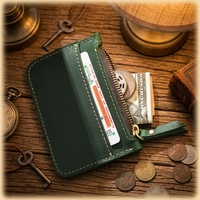 Porte-monnaie vintage en cuir véritable avec fermeture éclair, portefeuille unisexe en cuir de vachette, mini porte-cartes multifonction