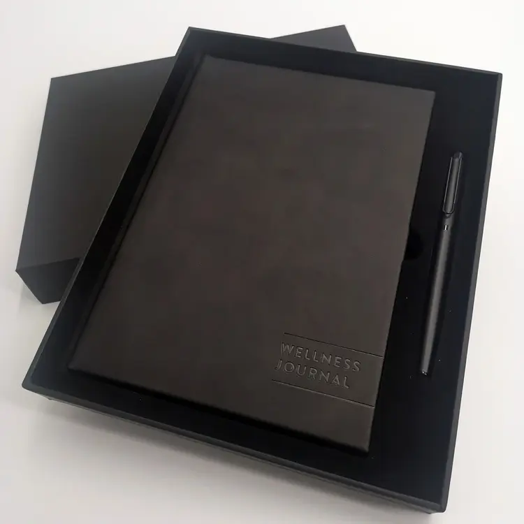 luxury PU leather dairy notebook printing