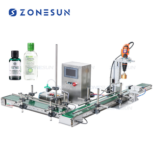 ZONESUN ZS-FAL90S Máy Tính Để Bàn L Cấu Hình Tự Động Chai Nhỏ Nhu Động Bơm Chất Lỏng Điền Capping Dòng Máy - Product Image 1
