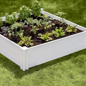 Chậu trồng cây trang trí chống thấm nước ngoài trời bằng nhựa PVC, thùng trồng cây nâng cao, chậu cây ngoài trời giá rẻ - Product Image 3