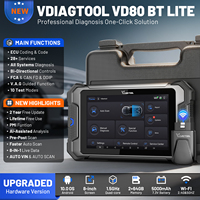 Escáner de Vehículos Bidireccional de 8 Pulgadas VD80BT Lite, Herramienta de Diagnóstico de Sistema Completo para Automóviles, Herramientas OBD2 DIY con IA, Disponible en EE. UU.