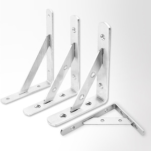 Fengcheng Hardware Stainless Steel Triangular Bracket 4mm Thick 400mm Long For <b>Shelf</b> Support <b>Cabinet</b> Door Mounting - Product Image 1