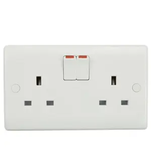 uk 2 gang plug socket bg type slime line 2 gang switched socket