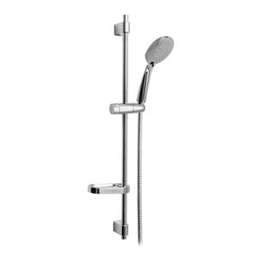 Sistema de ducha Catania Complete Slide Rail Chrome de 64 cm con cabezal de ducha manual y soporte para jabón para baño - Product Image 1