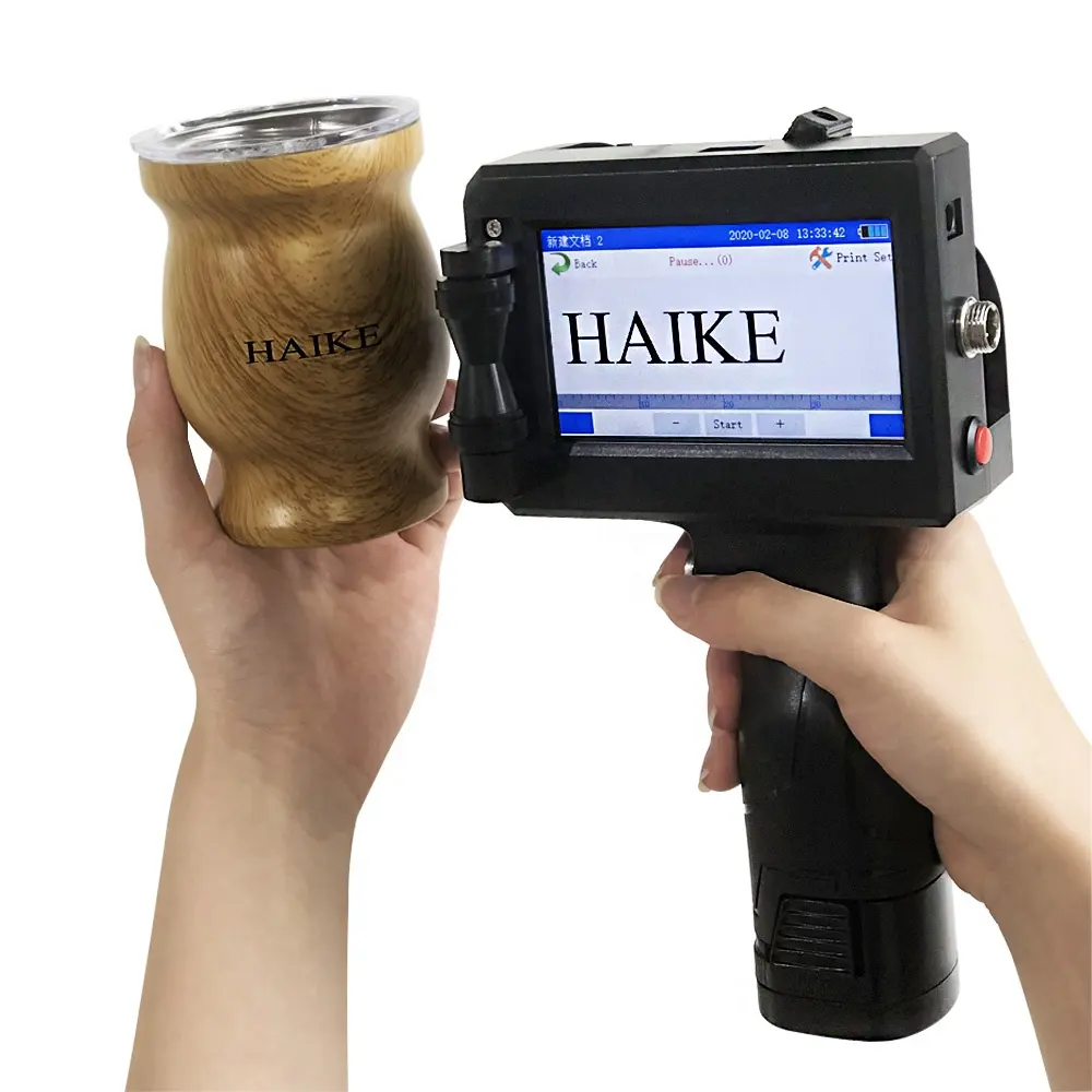 Nieuw Product Handheld Inkjet 25.4Mm Font Productie Datum Inkjet Machine Kartonnen Verpakking Tas Intelligente Inkjet