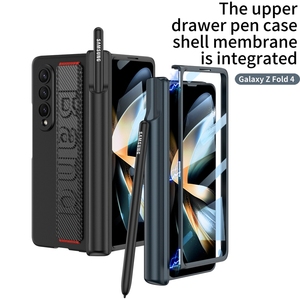 เคส PC แข็งกันกระแทกพร้อมช่องใส่ปากกา,สายรัดข้อมือป้องกันบานพับสำหรับ Samsung Galaxy Z Fold 4 <span class=keywords><strong>Fold4</strong></span> 5G - Product Image 2