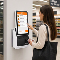 Kiosque de paiement tactile 15,6 pouces, kiosque de commande automatique, kiosque mural, kiosque de paiement sur pied, machine POS, kiosque de paiement en libre-service
