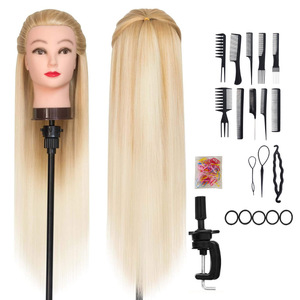 <span class=keywords><strong>Tête</strong></span> <span class=keywords><strong>de</strong></span> mannequin en fibre synthétique colorée ombrée pour la formation en cosmétologie, coiffure et maquillage - Product Image 1