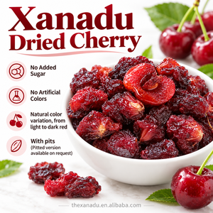 Cerises séchées sans sucre, acidulées et sucrées, en <span class=keywords><strong>vrac</strong></span> avec noyaux - Ingrédient pour thé glacé aux fruits, idéal pour la boulangerie/les snacks, mélange <span class=keywords><strong>de</strong></span> fruits OEM accepté - Product Image 2