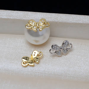 Accesorio de Joyería de Plata 925 Hecho a Mano, Tapa de Cuentas en Forma de Mariposa Barroca de 6mm, Colgante Hueco para Joyería de Plata-3846 - Product Image 1