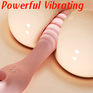 Vibratore per succhiare il clitoride G Spot vibratori per Dildo clitoride per le donne con aspirazione e vibrazione, punto G clitorideo impermeabile - Product Image 3