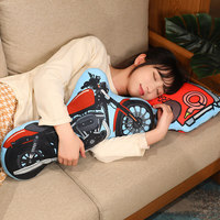 Oreiller en peluche imprimé de dessins animés de véhicules de transport, jouet pour enfants, cadeau de fête, avec motifs de voiture et d'avion, en coton PP