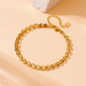 Gold Plated Stainless Steel Phoenix Tail Chain <b>Bracelet</b> Necklace <b>Set</b> Unisex Everyday Wear - Product Image 3