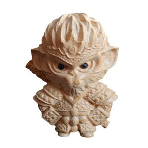 Figura de Madera de Melocotón de Sun Wukong, Rey Mono, Decoración Mitológica para Coche, Artículo de Mano, Juguete Unisex, Estatua - Product Image 5