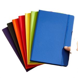 Vàng stamping Quà tặng khuyến mãi A4 A5 A6 da máy tính xách tay tùy chỉnh bên trong trang ràng buộc dây đeo đàn hồi máy tính xách tay với PU Bìa - Product Image 3