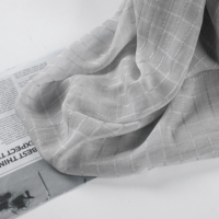 Voile pour enfants en tissu 5504, nouvelle arrivée, à carreaux et rayures, en satin respirant et léger en polyester, idéal pour le quotidien et les voyages