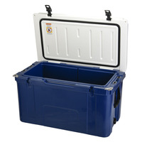 Glacière isotherme en plastique LLDPE rotomoulé, grande capacité 78QT, réutilisable, étanche, avec logo personnalisé, pour la pêche, les boissons et les activités de plein air, vente en gros