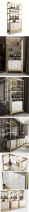 Fournisseurs de meubles de luxe pour la maison, bar à vin miniature moderne personnalisé, armoire <span class=keywords><strong>en</strong></span> <span class=keywords><strong>bois</strong></span> doré, <span class=keywords><strong>comptoir</strong></span> <span class=keywords><strong>en</strong></span> verre avec pieds <span class=keywords><strong>en</strong></span> acier inoxydable - Product Image 6
