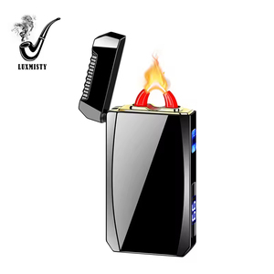 Encendedor <span class=keywords><strong>de</strong></span> Arco Pulsado Recargable Rápido Tipo-C, Regalo para Hombre, Encendedores <span class=keywords><strong>de</strong></span> Cigarrillos con Logotipo Impreso con Láser y Luz <span class=keywords><strong>de</strong></span> Proyector <span class=keywords><strong>de</strong></span> Alta Definición - Product Image 1