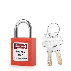 กุญแจนิรภัยแบบคล้องกุญแจพร้อมกุญแจหลักสำหรับการล็อกฉนวนไฟฟ้า/ติดแท็กเอาท์