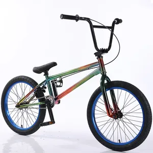 OEM custom plating color oilslick stunt bmx chromoly bike bicycle, bicicleta bmx bike 20 inch freestyle bicycle