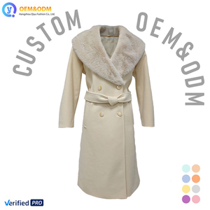 <span class=keywords><strong>Chaqueta</strong></span> de Mezclilla para <span class=keywords><strong>Mujer</strong></span>, Invierno 2026, Q&D OEM, Personalizada, con Cuello de Piel de Lana, Alta Calidad, Abrigo Compuesto - Product Image 1