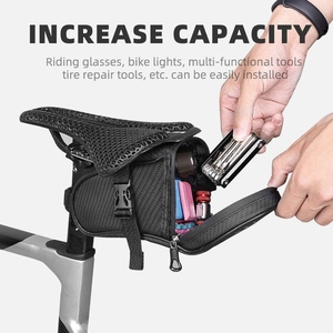 <span class=keywords><strong>Sacoche</strong></span> de selle de vélo, <span class=keywords><strong>sacoche</strong></span> arrière pour vélo de montagne et de route, <span class=keywords><strong>mini</strong></span> trousse à outils portable, <span class=keywords><strong>sacoche</strong></span> de selle pour le cyclisme, équipement de vélo - Product Image 4