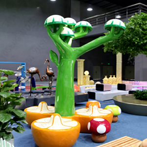 Creative Mushroom Patio <b>Bench</b> Tree Shape Outdoor Seating Garden Landscape <b>Bench</b> for Park Playground - Product Image 1