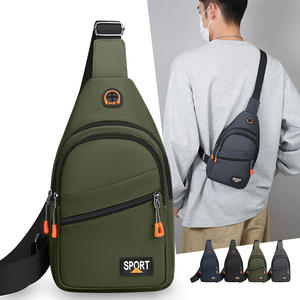 Vivon – sac de poitrine en nylon imperméable pour hommes, sac à bandoulière avec poche zippée pour les sports de plein air, le cyclisme, gris, noir, vert militaire - Product Image 3