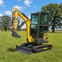 Mini-excavatrice de 1,8 tonne de fabrication chinoise, certifiée CE EPA, avec chenilles en caoutchouc pour l'aménagement paysager, petite pelle hydraulique pour vergers, micro-pelleuse sur chenilles