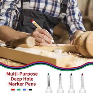 Ensemble de stylos marqueurs de charpentier personnalisés à longue pointe de 20mm 30mm 5 couleurs pour la construction à trou profond pour le travail du bois - Product Image 5