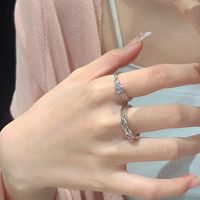Groothandel Paar Ringensets Geometrisch Liefde Verweven Legering Gegalvaniseerd Trouwringen Valentijnsdag Cadeau Unisex