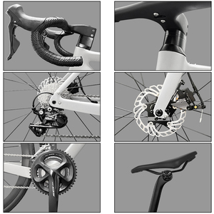 Vélo de gravier Bxt en fibre de carbone 700c avec passage de câbles entièrement intégré, groupe de freins à disque 105 <span class=keywords><strong>R7000</strong></span> 2*11 vitesses, vélo de route/gravier - Product Image 4