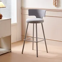 Chaise de bar moderne en métal empilable, légère, durable et écologique avec pieds en fer pour usage commercial à la maison, au bureau et à l'hôtel