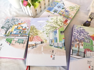 새로운 한국 A5 노트북 문구 신선한 작은 지붕 색상 하드 커버 가죽 PVC 학생 플래너 세련된 재봉 선물 - Product Image 5