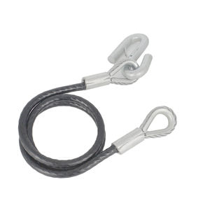 Nouveau câble de sécurité pour <span class=keywords><strong>remorque</strong></span>, crochet en S, corde à ressort avec verrouillage d'<span class=keywords><strong>attelage</strong></span> pour remorquage de VR, 3500 lb, fil en acier inoxydable - Product Image 6