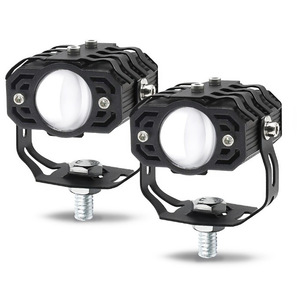 <b>Led</b> External Headlight 1 Lens Front For Motorcycle Retrofit Upgrade Dual Beam <b>Spot</b> Light - Product Image 1