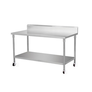 Banco da lavoro di alta qualità in acciaio inox tavolo da lavoro 304 doppio piano tavolo incudine per alberghi <span class=keywords><strong>ristoranti</strong></span> <span class=keywords><strong>Design</strong></span> commerciale - Product Image 2