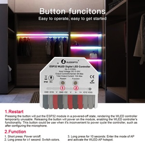 Gledopto GL-C-310WL RGB + CCT điều khiển mic Phiên bản độ sáng có thể điều chỉnh Sync Effect chức năng ESP32 WLED kỹ thuật số Led điều khiển - Product Image 4