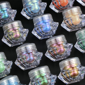 Gp निजी लोगो स्पार्कली होलोग्राफिक गैर विषैले पेशेवर 1g मेकअप ढीले वर्णक मिश्रण-रंग जोड़ी क्रोम धातु नेत्र छाया - Product Image 2