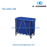 Chariot à linge commercial O-Cleaning avec roues, panier à linge industriel robuste en acier, chariot à linge pour la maison