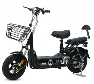 Bicicleta Eléctrica Happy Bean de 350w 48v con Batería de Plomo-Ácido, Personalizable, para Adultos, con Cestas y Pedales, Venta al Por Mayor - Product Image 4