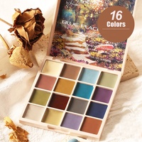 Palette de Gel Solide pour Nail Art 16 Couleurs UV/LED, Vernis Laque Professionnel, Kit d'Outils de Décoration pour Salon, 1 Autocollant à Tremper pour Ongles