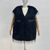 Gilet imperméable en fausse fourrure de renard, avec logo OEM, manteau sans manches pour femme, taille et couleur personnalisées, vêtement d'extérieur tendance