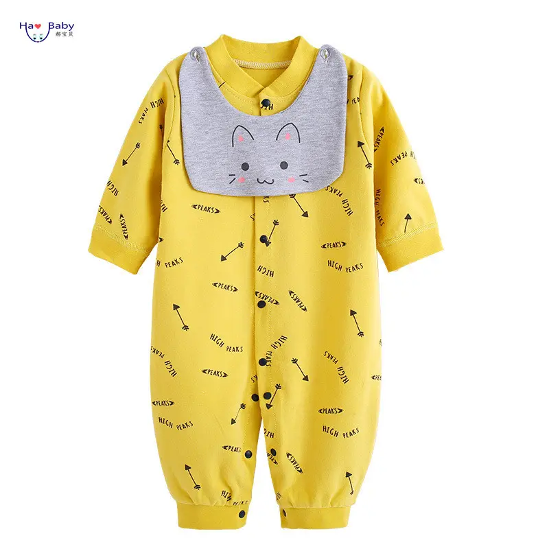Hao Baby Autumn Clothing Baby Clothes Cotton Spring Autumn 0-6Months Newborn Clothes Blank baby rompers